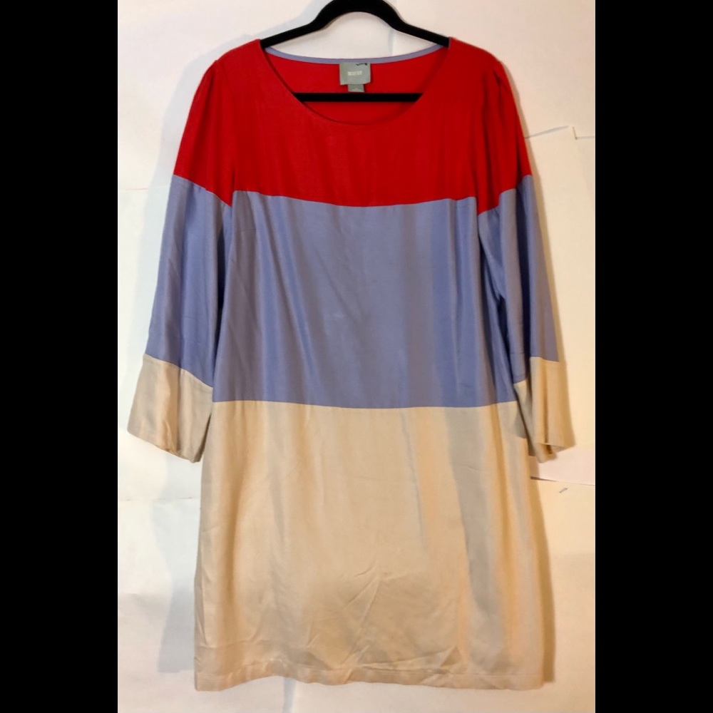 Maeve Anthropologie color blocked dress, size 14